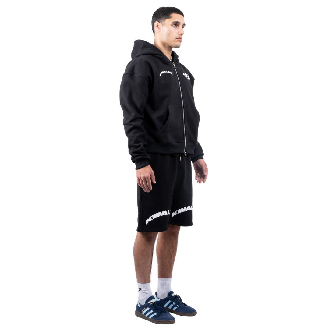 (Pre-Order - Shipping First Week of August) Heavyweight Black Hoodie “Push It To The Limit”