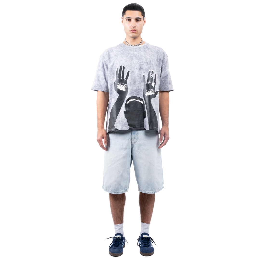 (Pre-Order - Shipping 2nd Week of Nov) Heavyweight Grey Washed T-Shirt