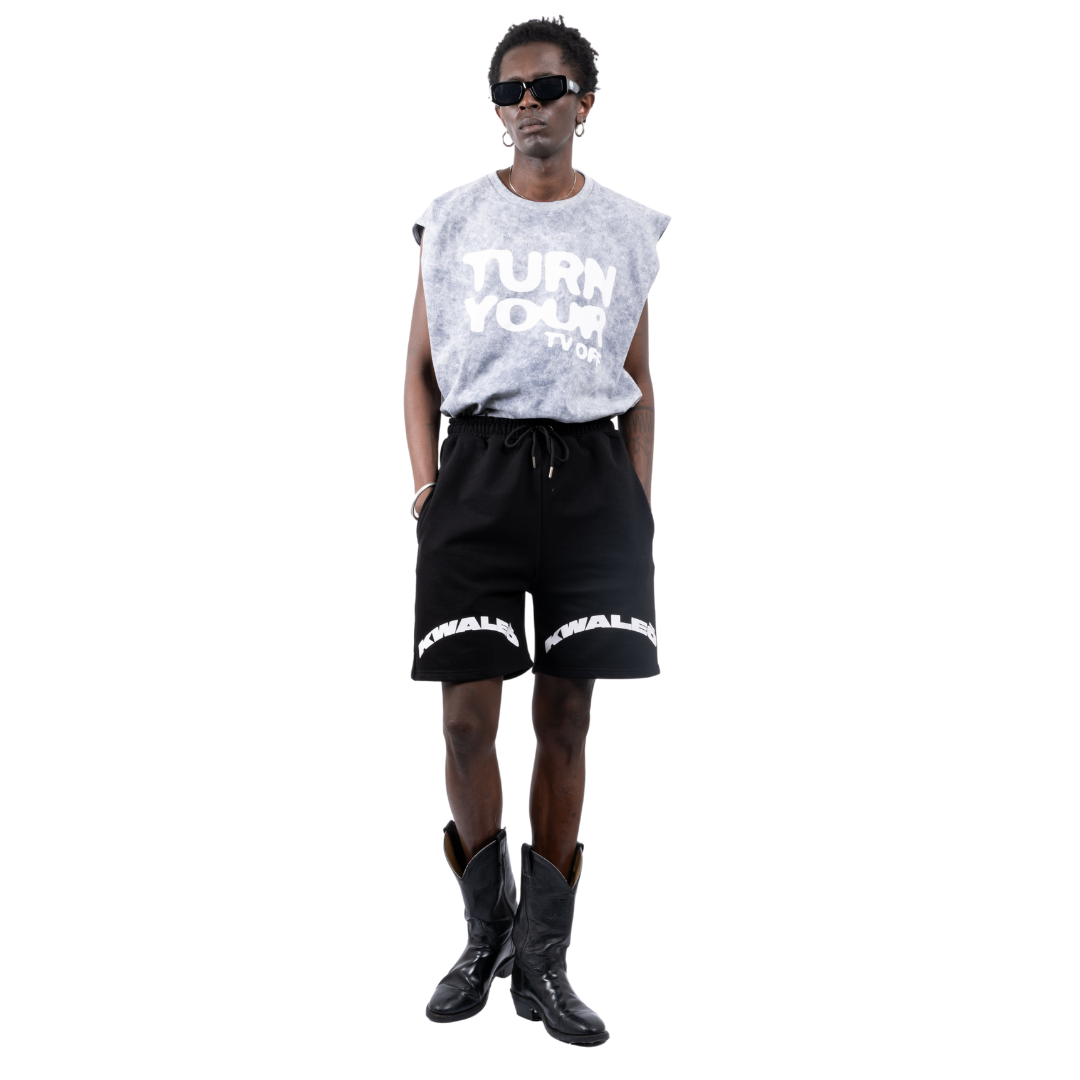 (Pre-Order - Shipping 2nd Week of Nov) Heavyweight Grey Washed Vest “Turn Your TV Off”