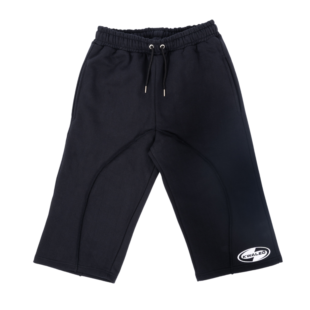 (Pre-Order - Shipping 2nd Week of Nov) Black Signature Embroidered Long Shorts