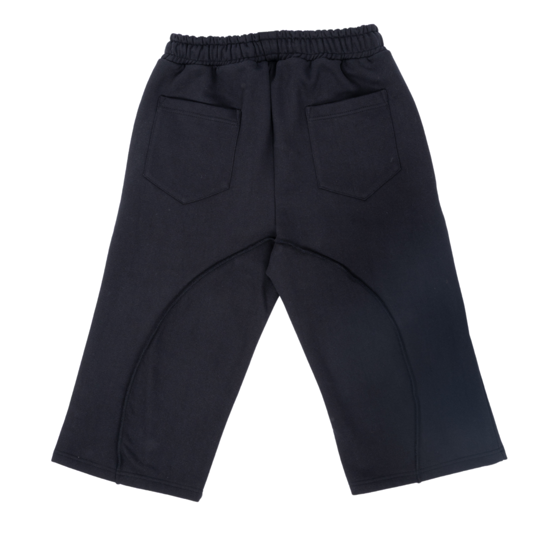 (Pre-Order - Shipping 2nd Week of Nov) Black Signature Embroidered Long Shorts
