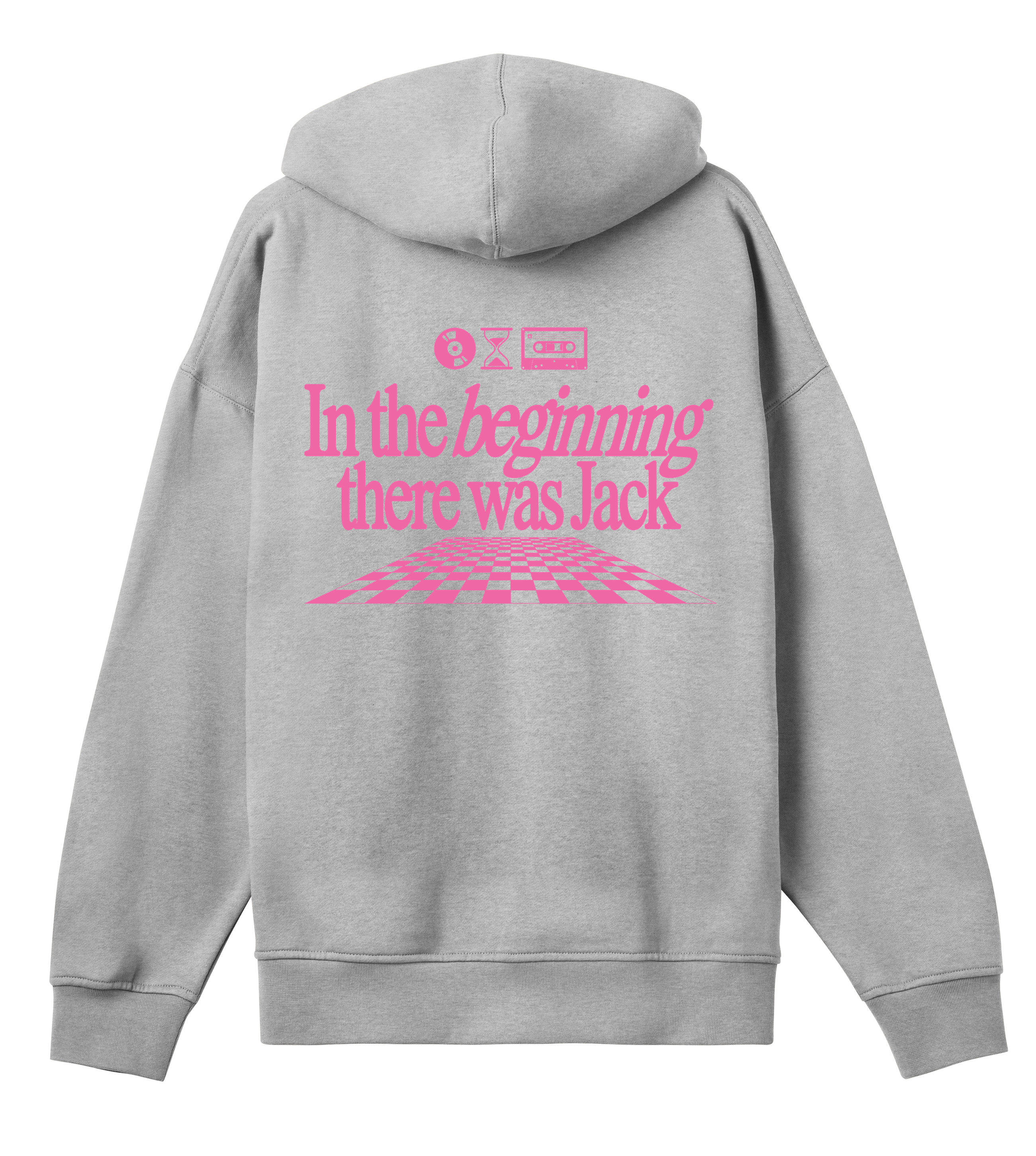 In the beginning there was Jack - Grey & pink boxy hoodie