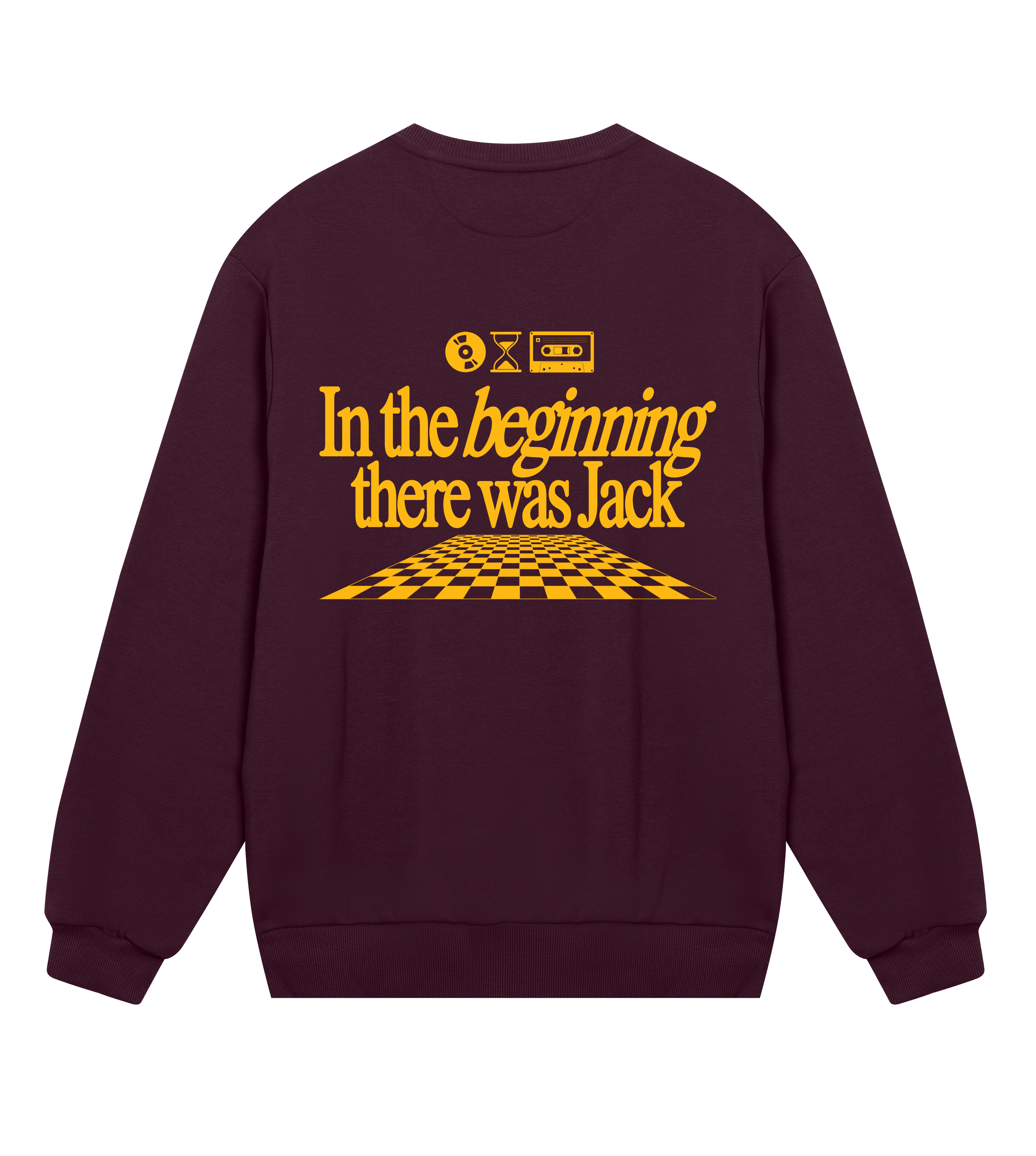 In the beginning there was Jack - Burgundy & yellow sweatshirt