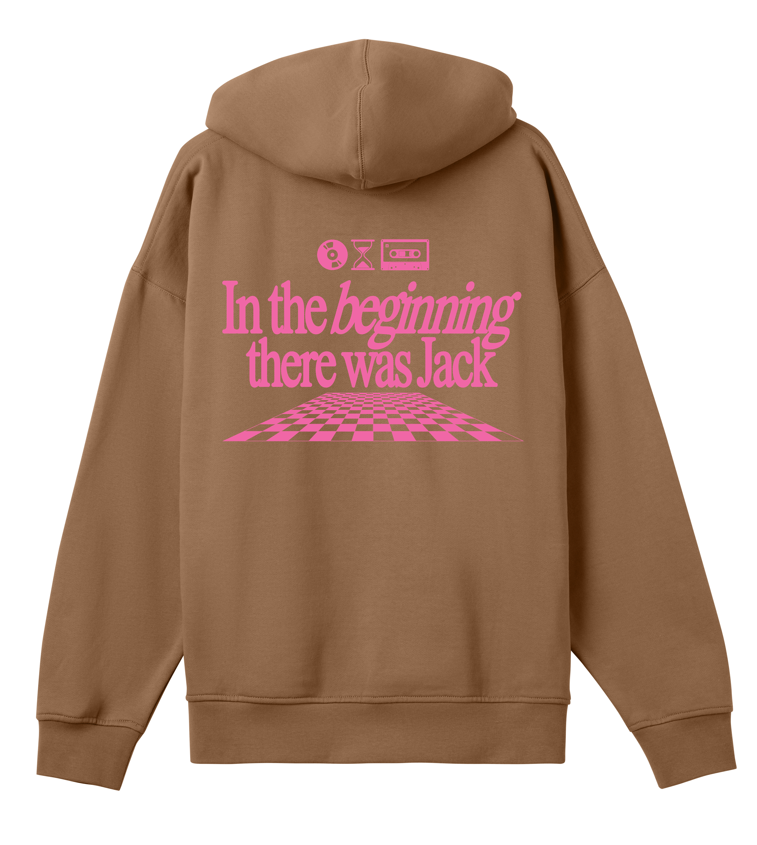 In the beginning there was Jack - Brown & pink boxy hoodie