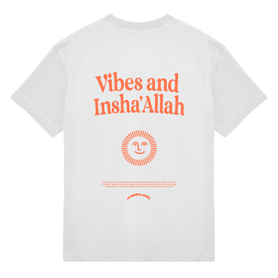 Vibes And Insha Allah Tshirt White