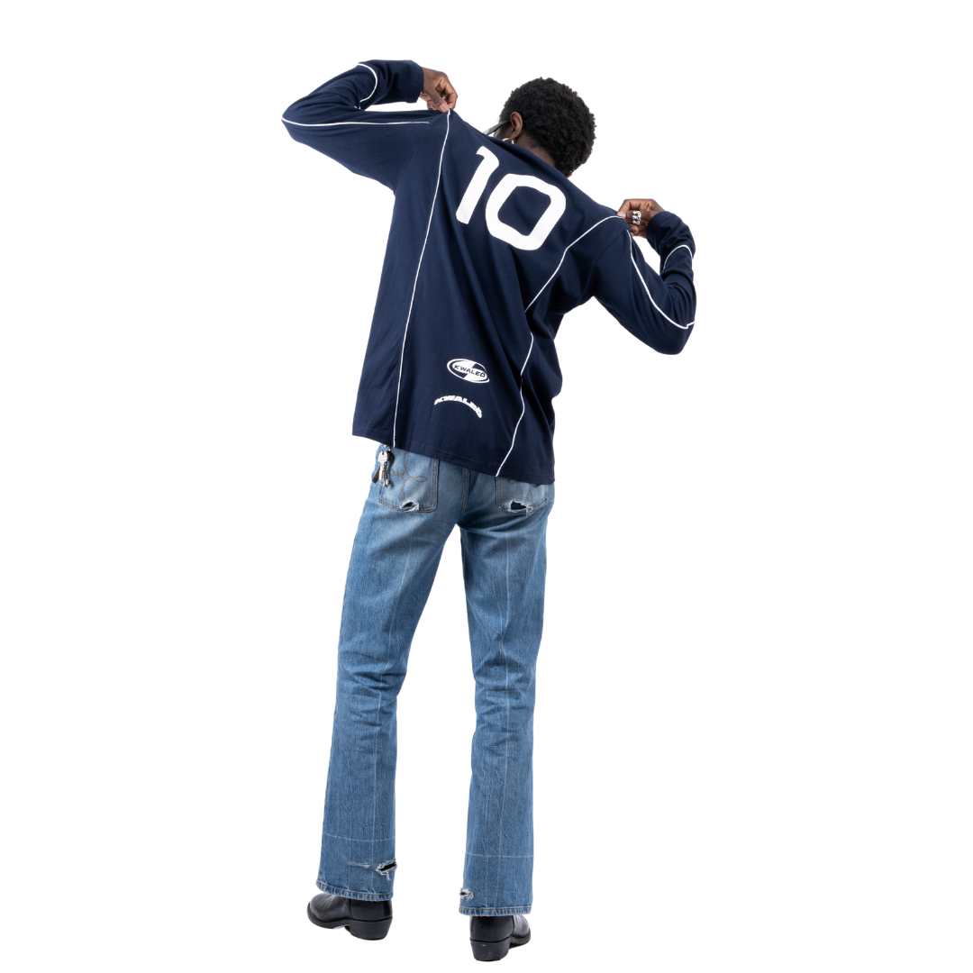 Navy Long Sleeve Football Shirt – Number 10