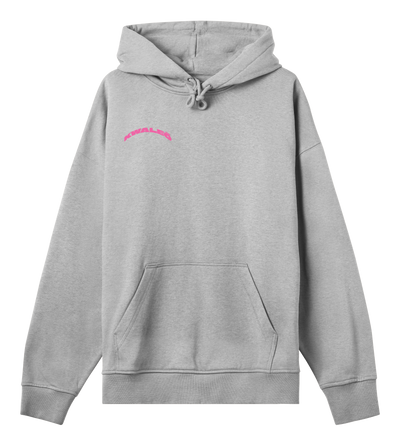 Play house at my funeral - Grey & pink boxy hoodie