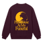 Play house at my funeral - Burgundy & yellow boxy sweatshirt