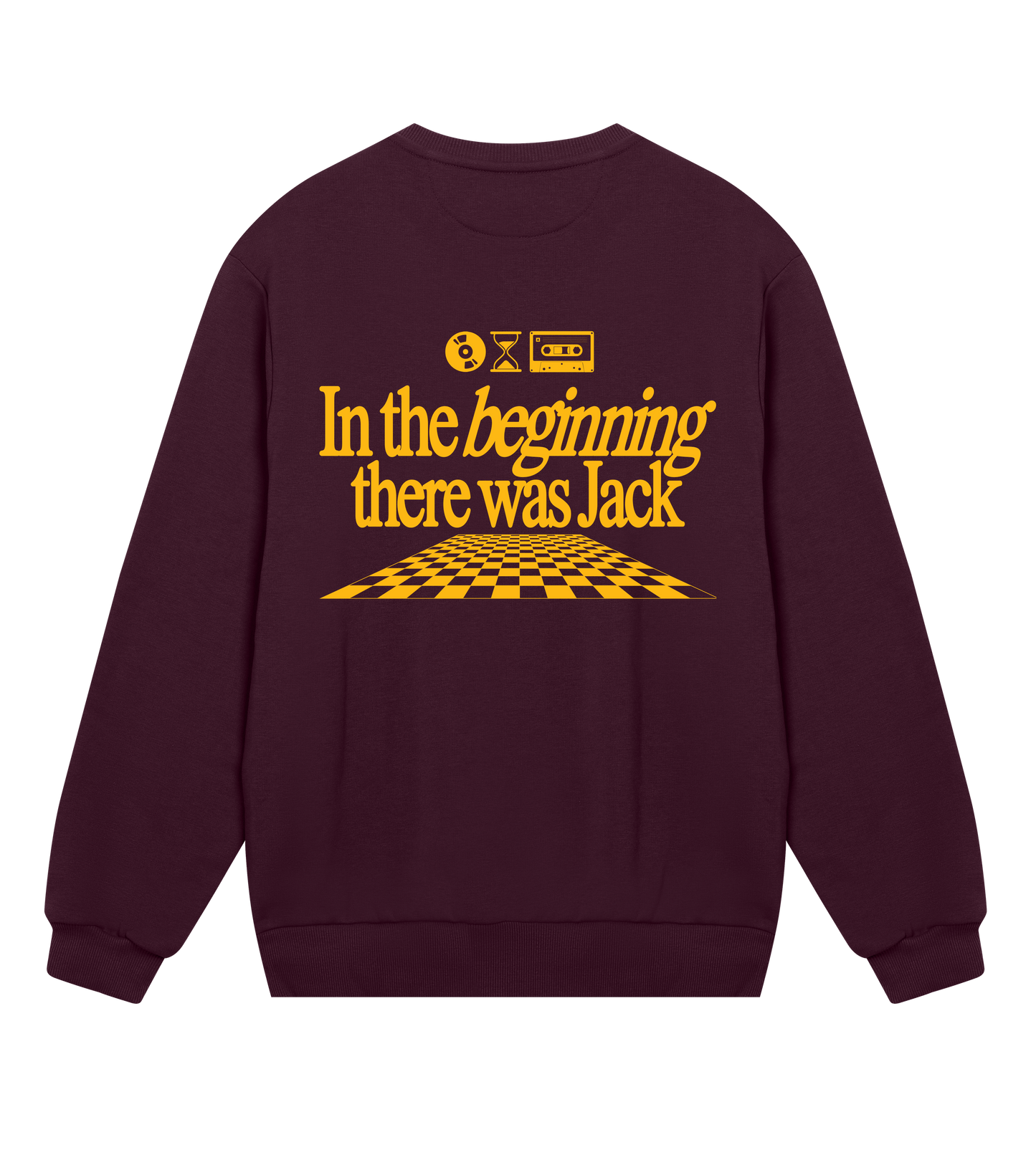 In the beginning there was Jack - Burgundy & yellow sweatshirt