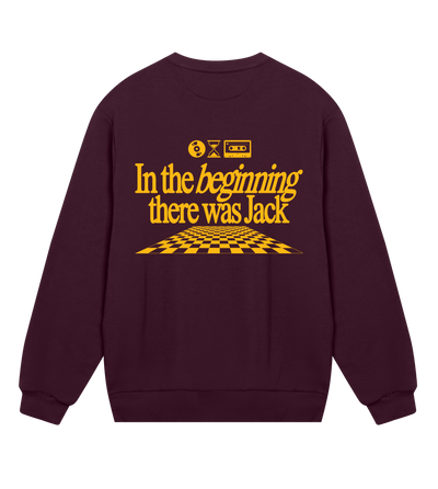 In the beginning there was Jack - Burgundy & yellow sweatshirt