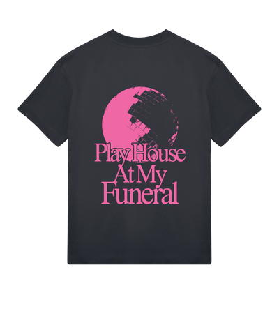 Play house at my funeral - Black & pink boxy tee