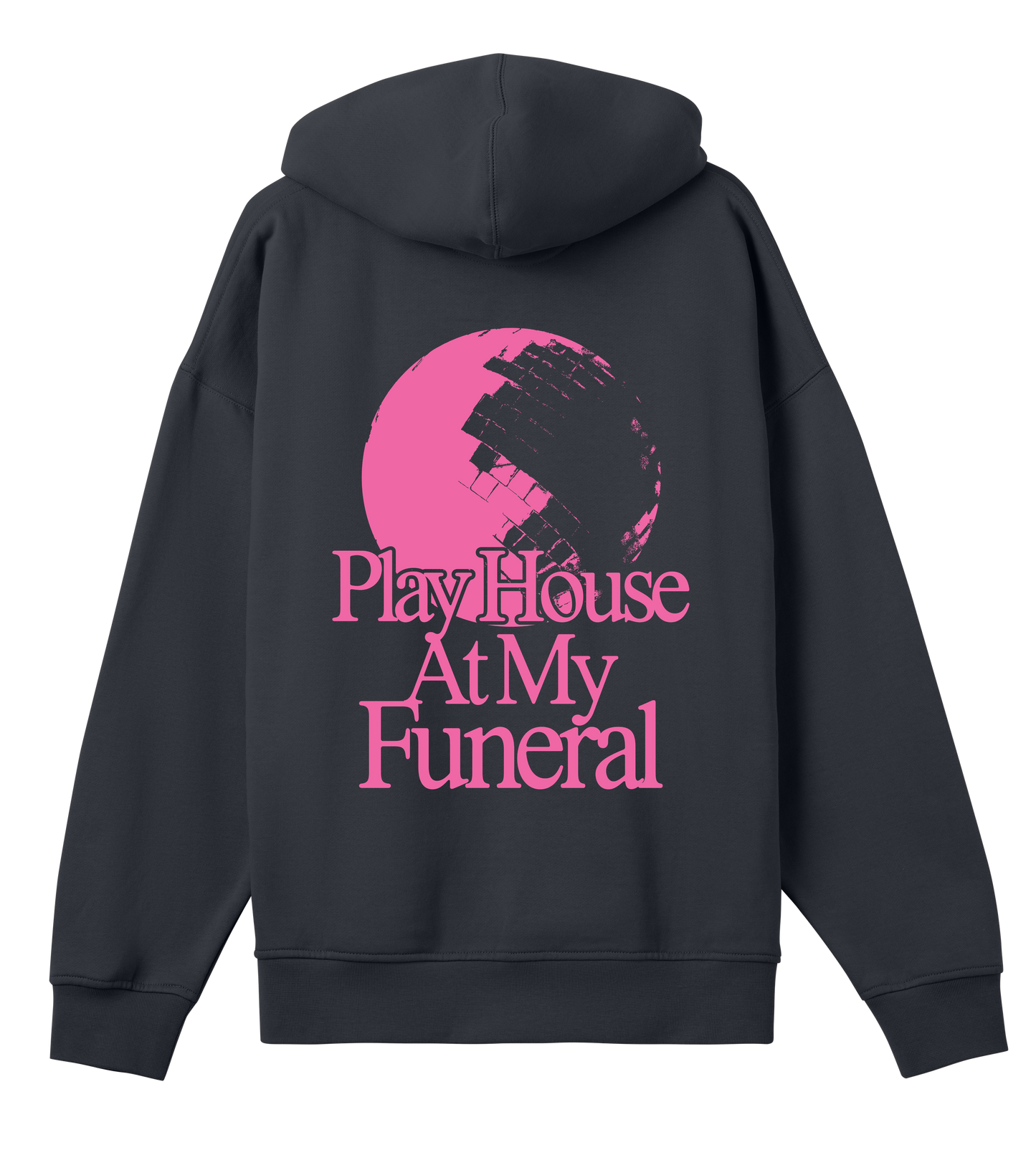 Play house at my funeral - Black & pink boxy hoodie