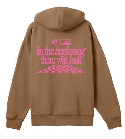 In the beginning there was Jack - Brown & pink boxy hoodie