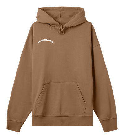 Play house at my funeral - Brown & white boxy hoodie