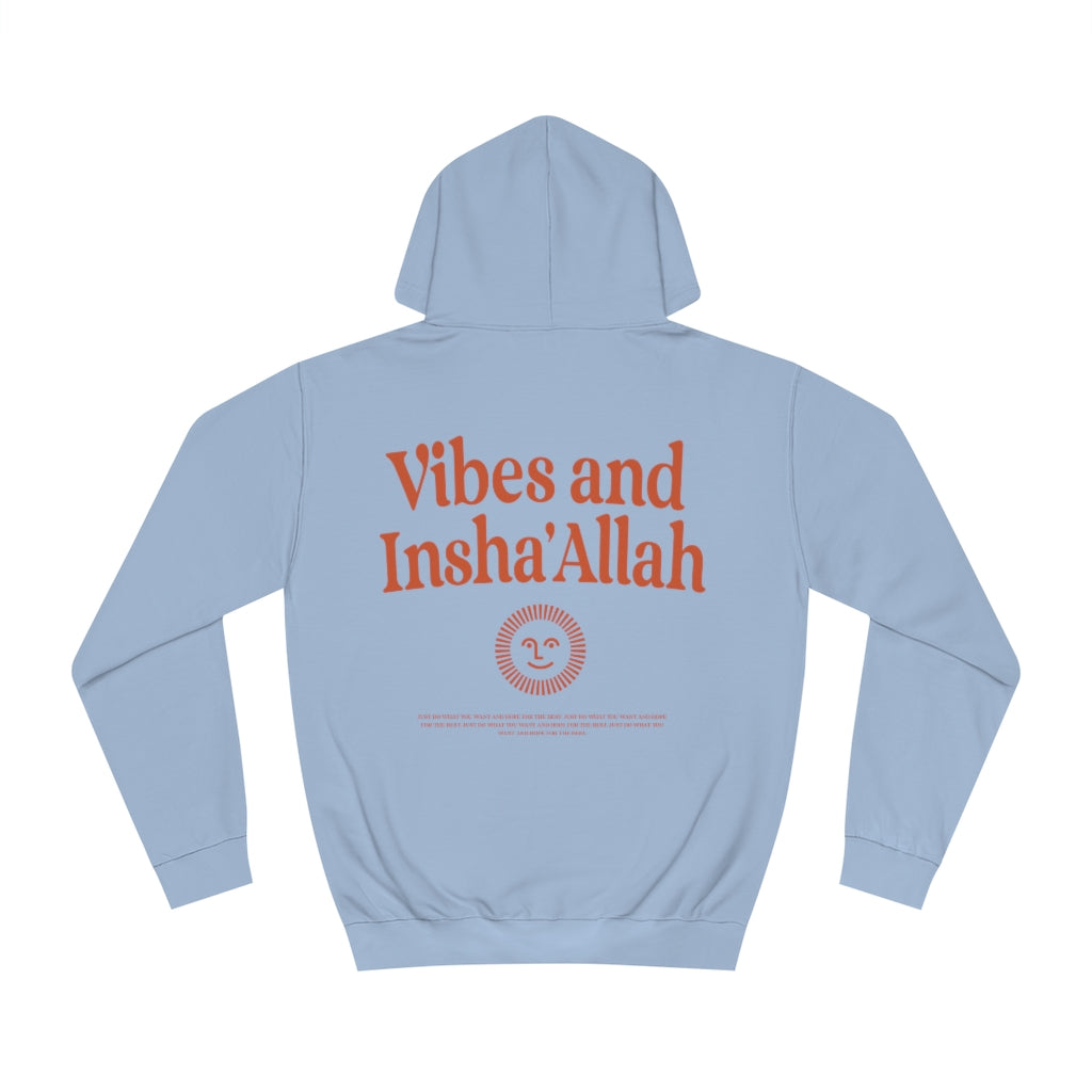 Vibes And Insha Allah Hoodie Sky